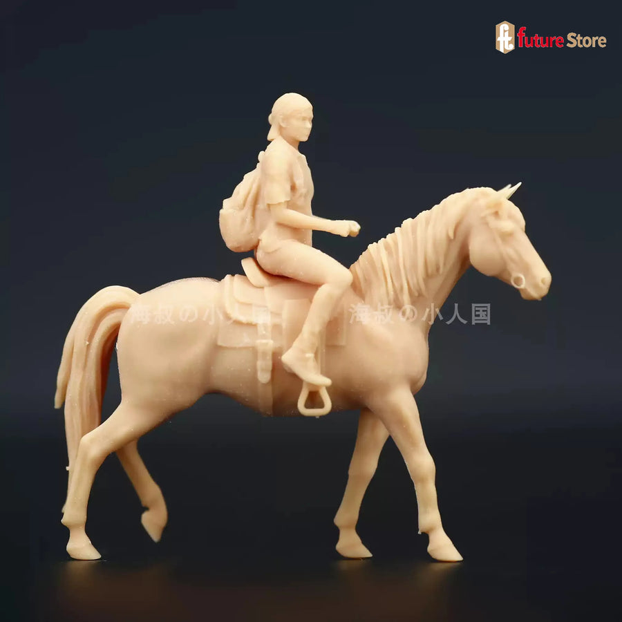 Stylized Female Action Figure Standing Pose 75mm Resin Figure Kit - resin model view 2