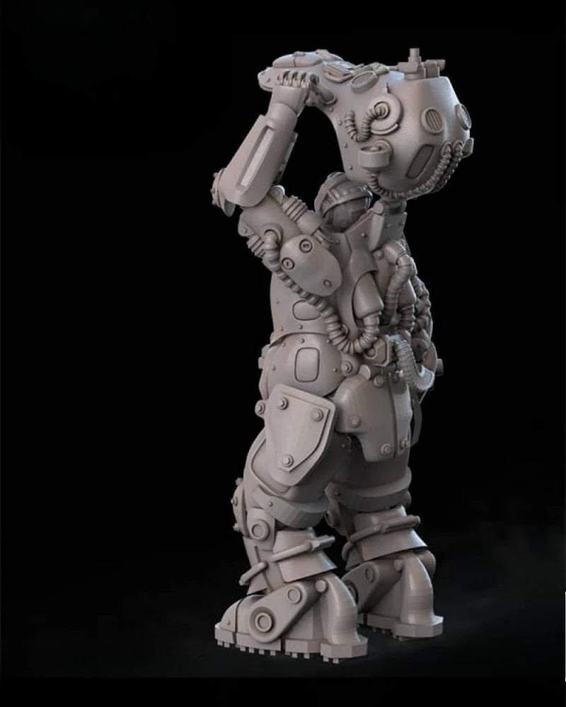 Sci-Fi Female Mech Pilot with Handheld Cannon 1/35 Resin Figure Kit - resin model view 5