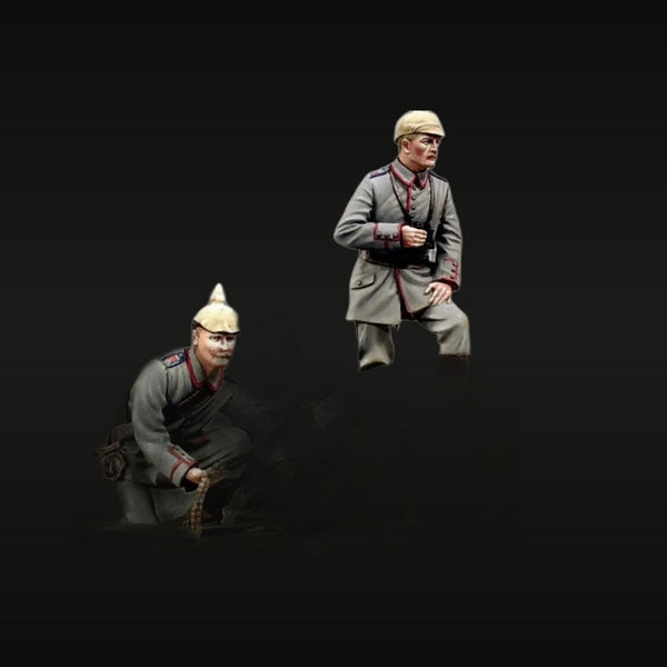 WWI German Pickelhaube Soldiers 54mm Resin Figure Set