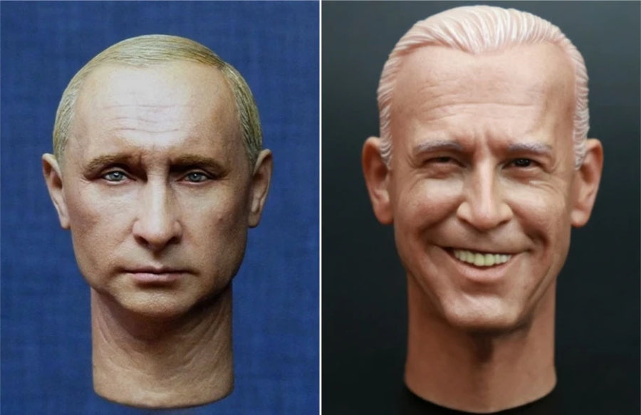 Mature Male Head Realistic Portrait 1/6 Resin Bust Kit - resin model view 2