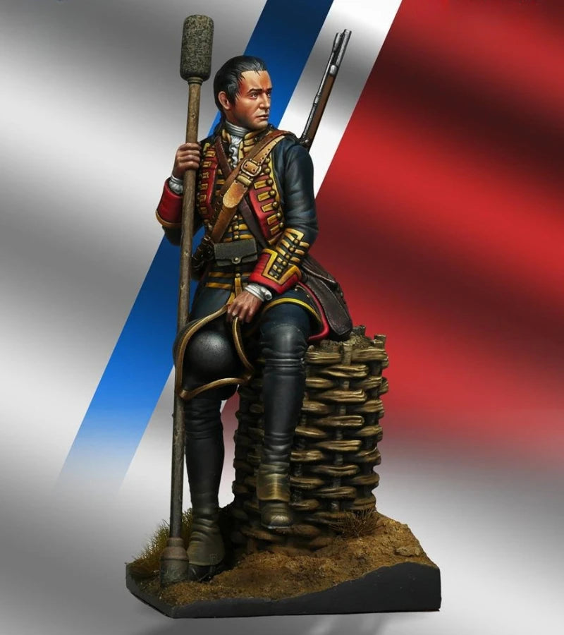 Napoleonic British Soldier with Woven Core 75mm Resin Figure Kit - resin model view 2