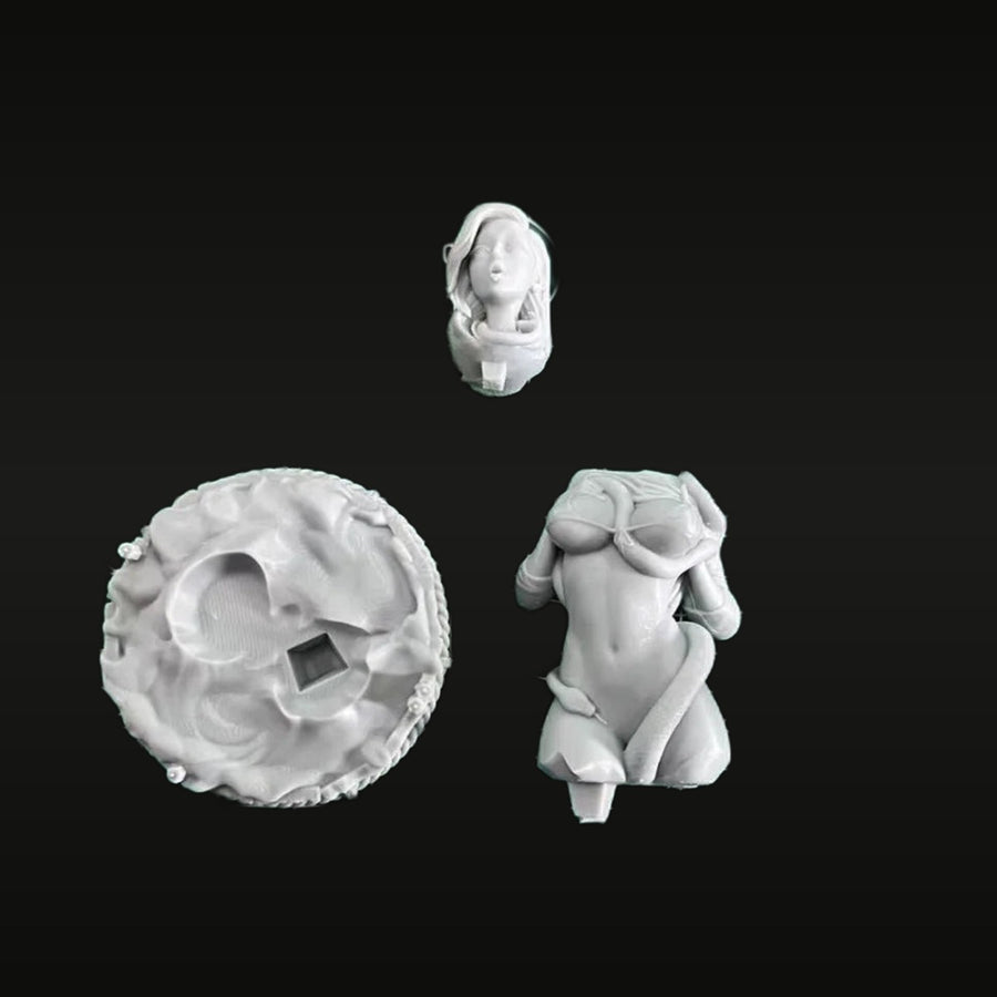 Fantasy Female Snake Woman Bust with Serpent Tail 77mm Resin Kit - unpainted resin model kit