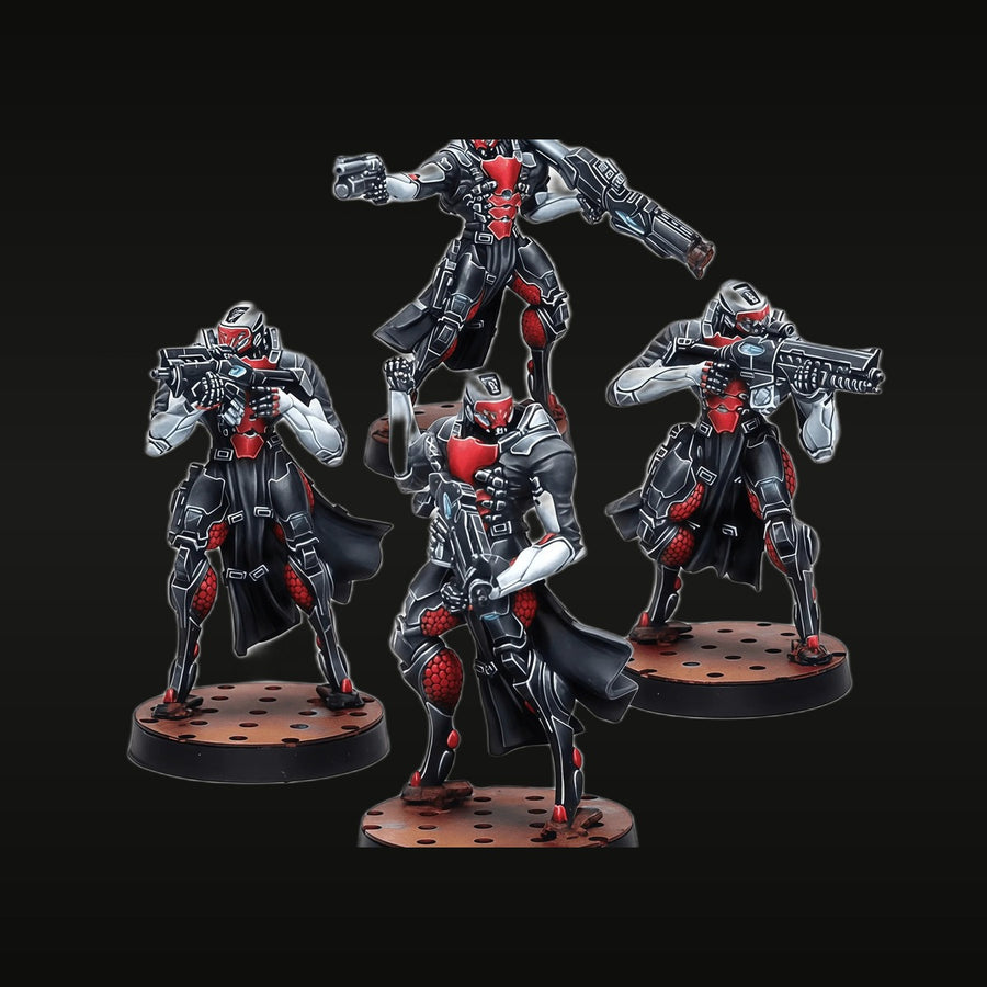 Sci-Fi Female Cyberpunk Warriors Set of 4 38mm Resin Figure Kit - unpainted resin model kit