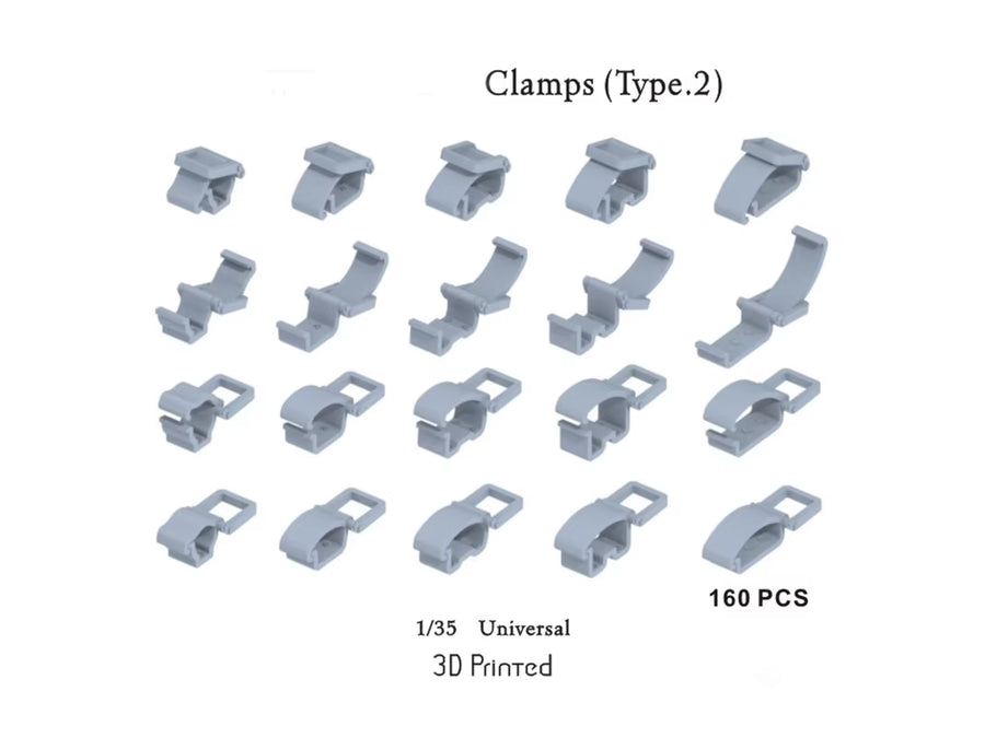 1/35 Military Vehicle Clamps Set (Resin Accessory) - resin model view 2