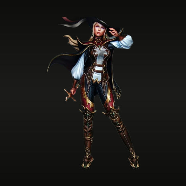 Female Corsair Pirate Captain with Cutlass 1/24 Resin Figure Kit