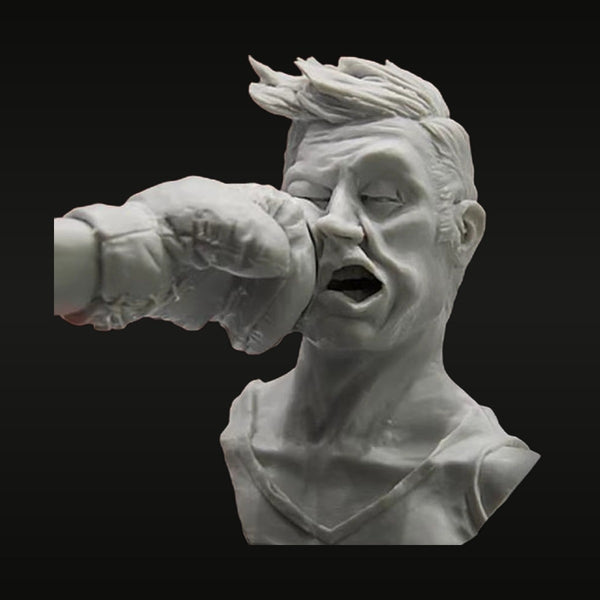 Male Bust Being Punched Boxing Dynamic Action 1/12 Resin Kit