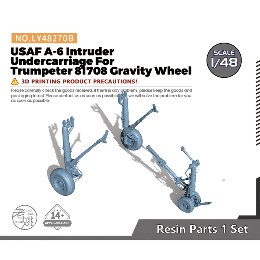 A-6 Intruder Landing Gear Set 1/72 Resin Accessory Kit - resin model view 3
