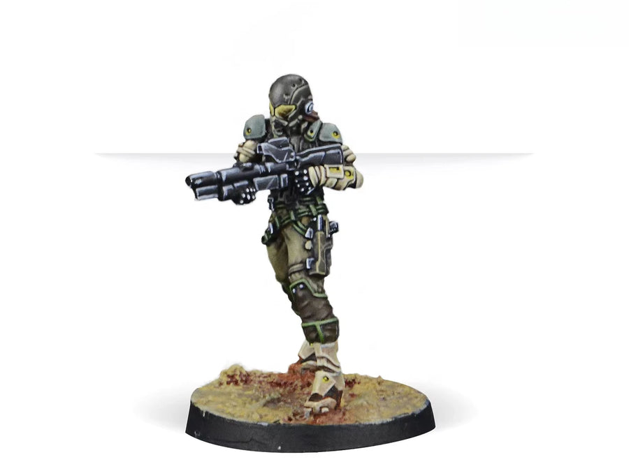 Sci-Fi Heavy Armor Tactical Squad 4-Figure Set 28mm Resin Kit - resin model view 5