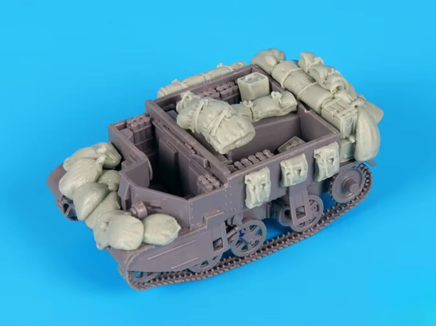 WWII British Bren Carrier Crew & Support Figures 1/72 Resin Figure Set - resin model view 2