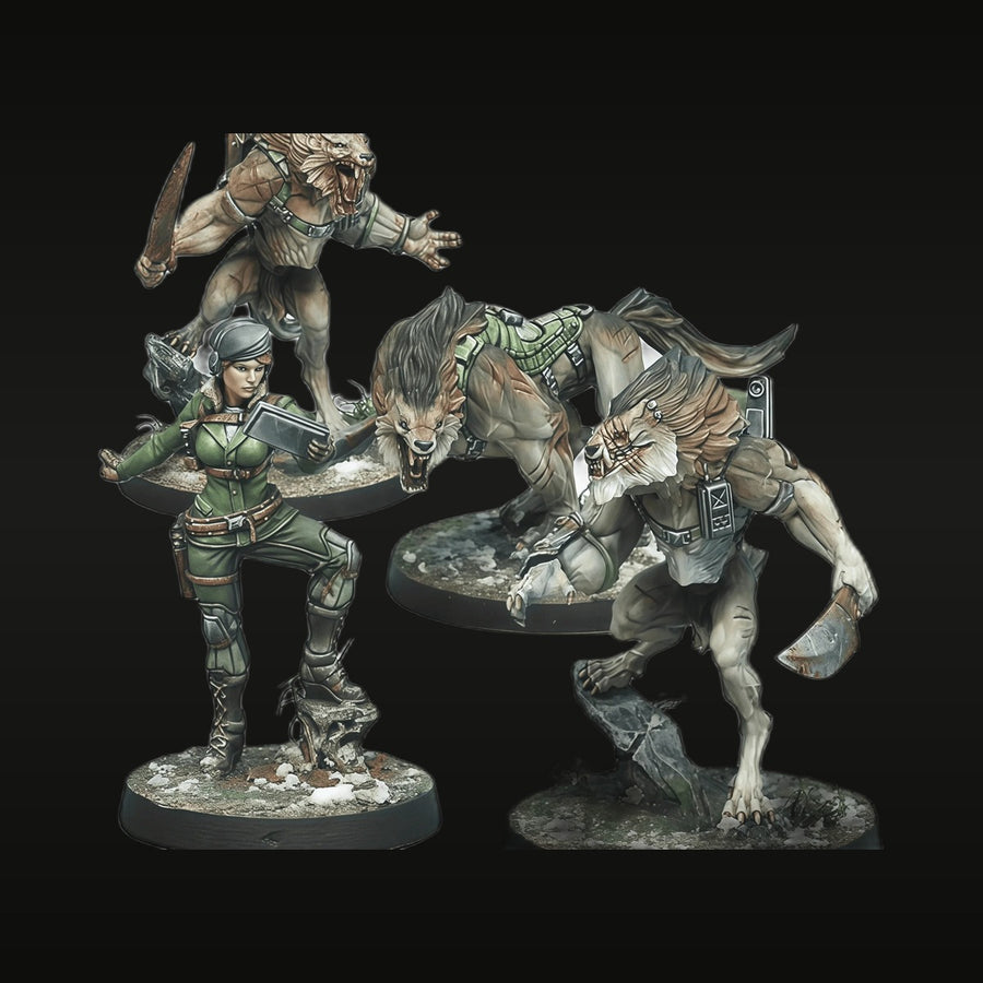 Ariadna Antipode Assault Pack 40mm Resin Miniature Figure Set - unpainted resin model kit