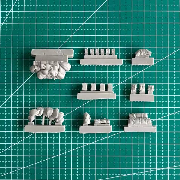 WWII British Bren Carrier Crew & Support Figures 1/72 Resin Figure Set