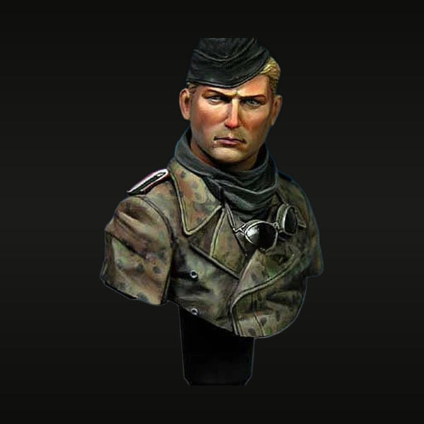 WWII German Panzer Officer with Tanker Goggles 1/10 Bust
