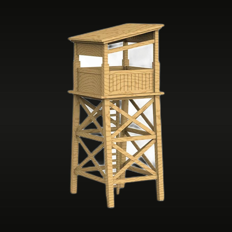 Railroad Observation Tower 1/87 Resin Terrain Kit – Diorama Building - unpainted resin model kit