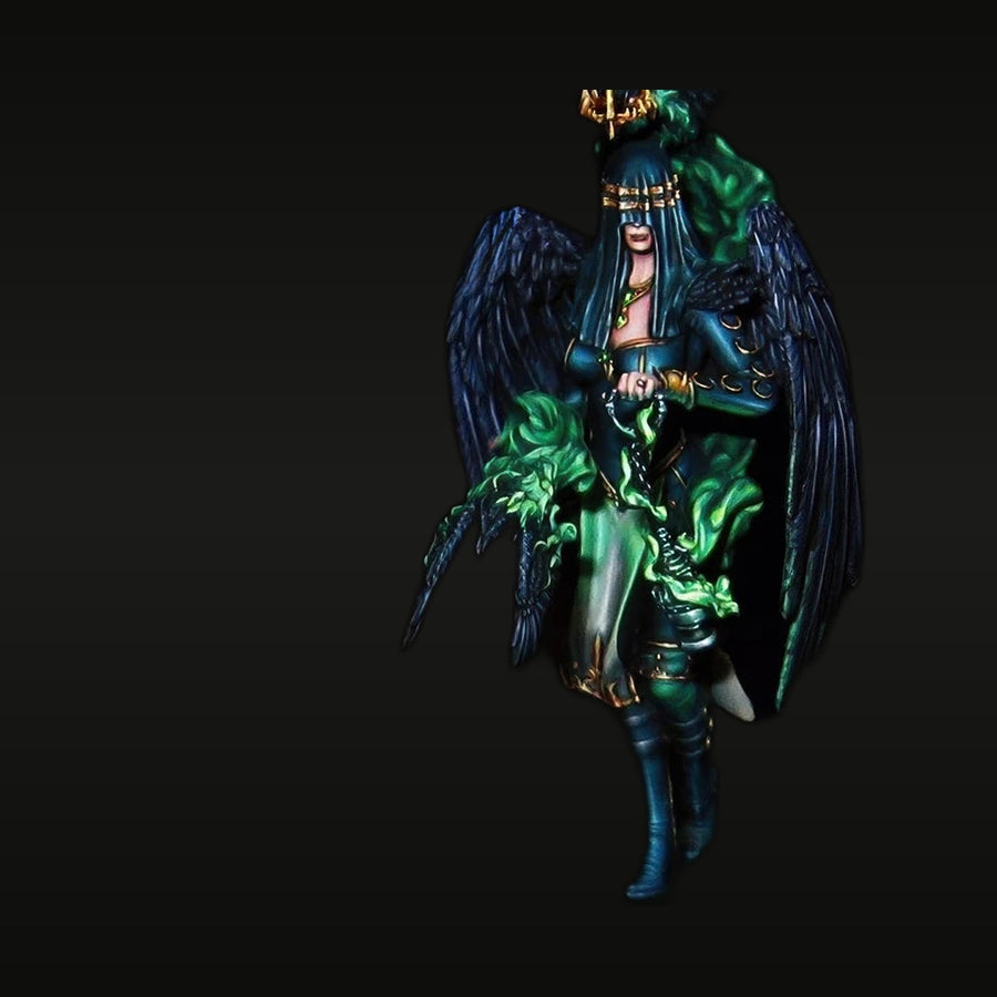Raven Queen Winged Angel 32mm Resin Figure Kit - unpainted resin model kit