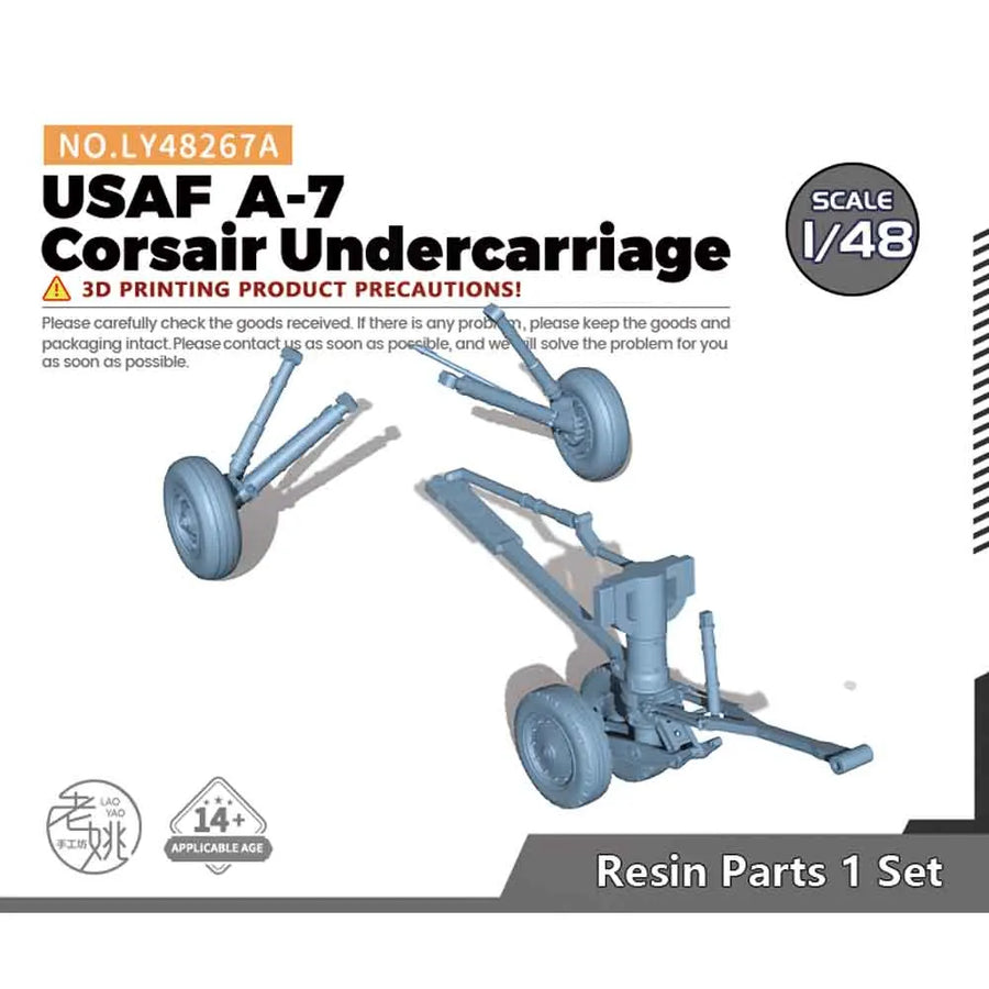 USAF A-7 Corsair Undercarriage 1/72 Resin Model Kit - resin model view 5