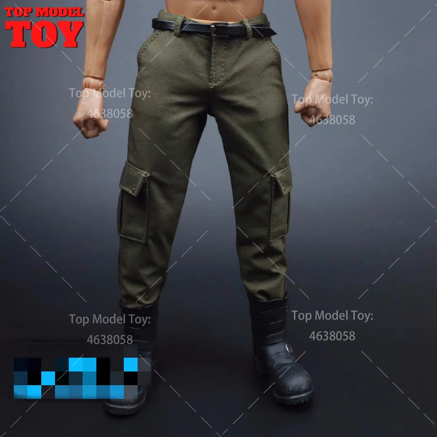 1/6 Scale Male Combat Pants Casual Trousers Straight Tube Clothes Accessory Model Fit 12'' Soldier Action Figure Body Dolls