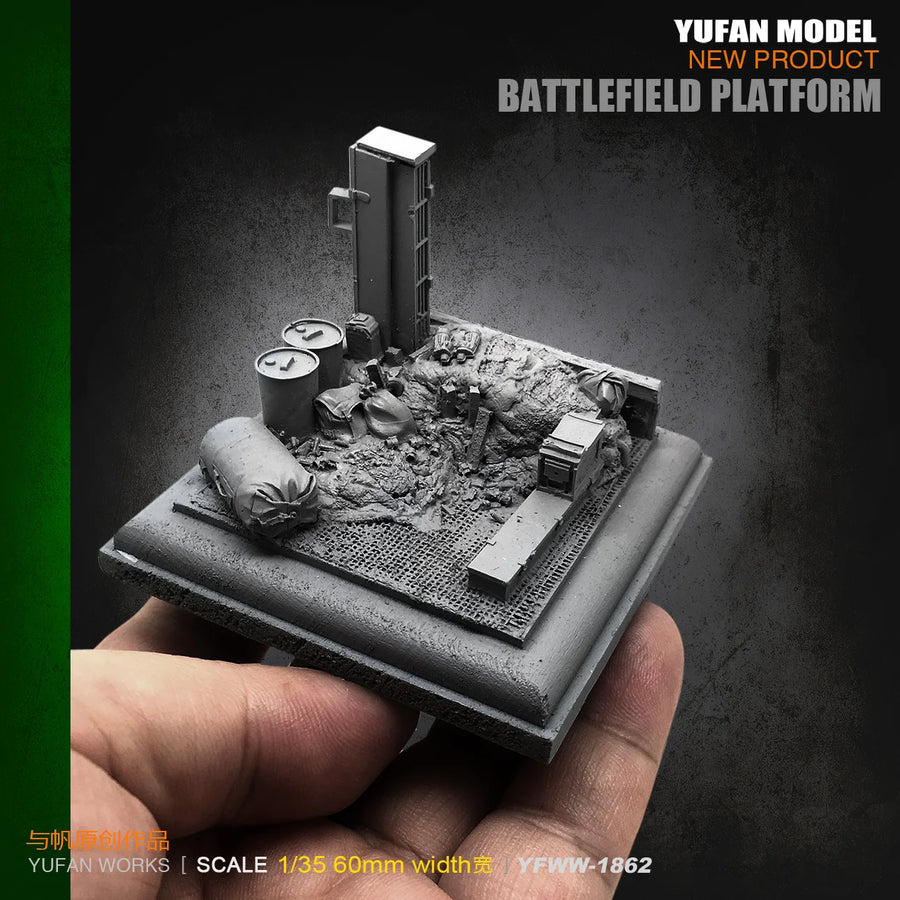 Original 1/35 60Mm Wide Resin Soldier Platform YFWW35-1862