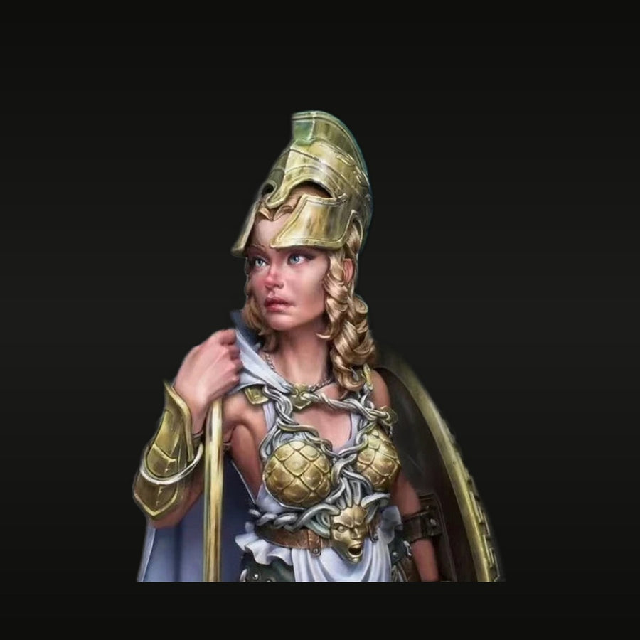 Ancient Greek Goddess Athena with Spear 1/10 Resin Bust Painted - unpainted resin model kit
