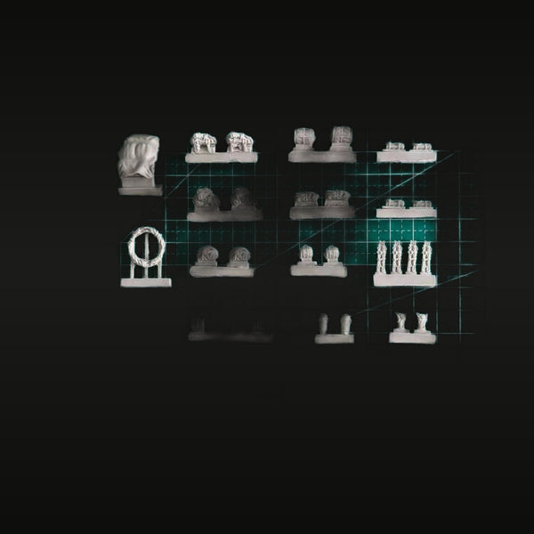 Modern Military Diorama Accessories Set Ruins Fortifications 1/72 Resin Kit