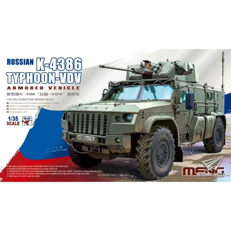 Model 1/35 VS-014 Russian K-4386 Typhoon-Vdv Armored Vehicle -Assembly Scale Model Kit