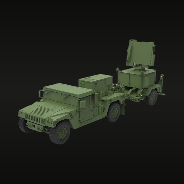 Modern US Army HMMWV with Radar Trailer Set 1/35 Resin Vehicle Kit