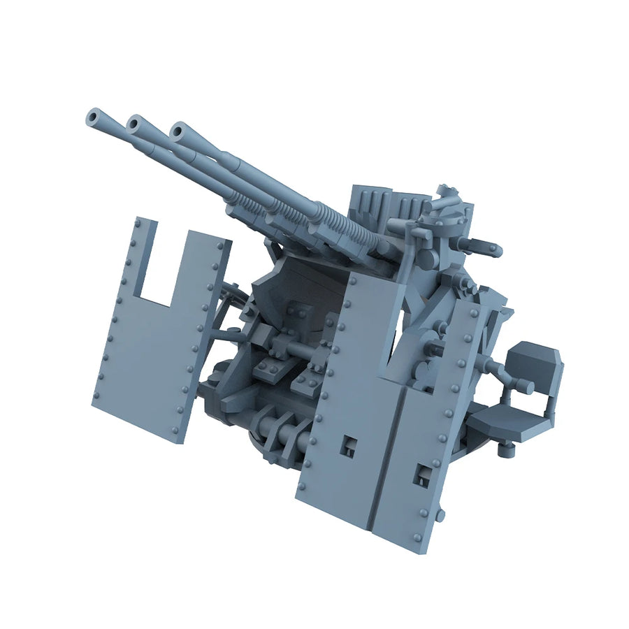 Japanese Navy Twin Triple 25mm AA Gun Mounts 1/350 Resin Kit - resin model view 3