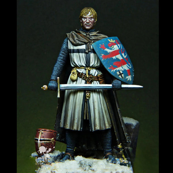 Medieval Teutonic Knight Bust with Shield 1/24 Resin Bust Kit