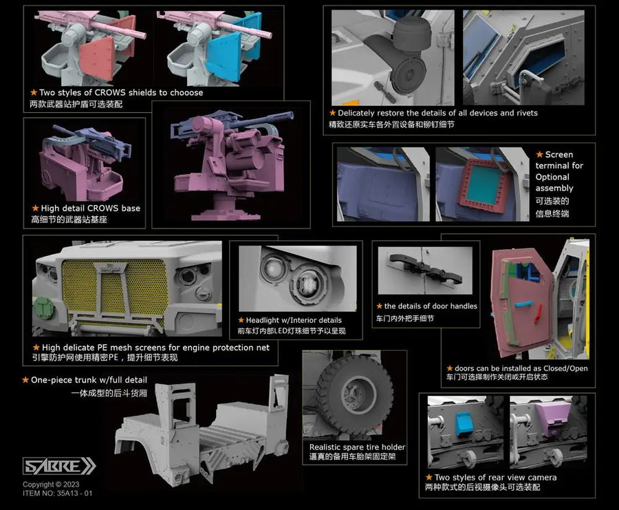 Modern Military JLTV Light Tactical Vehicle 1/35 Resin Model Kit - resin model view 2