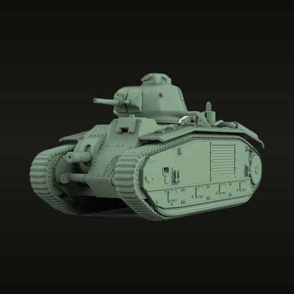 WWII French Char B1 bis Heavy Tank 1/144 Resin Vehicle Kit