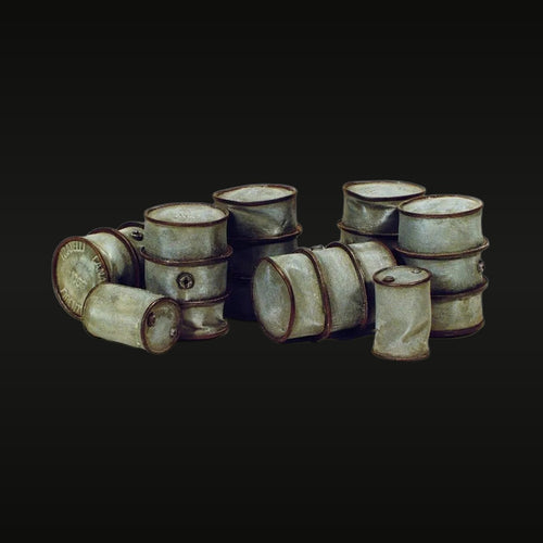 WWII Waste Oil Drums Accessory Set 1/35 Scale Resin Model Kit