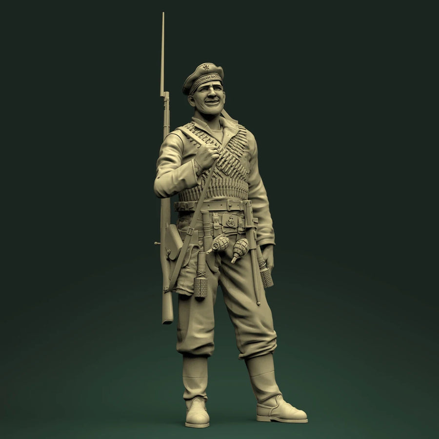 1/35 Resin Figure Unpainted Model Kit, Military Theme, WWII Soldier, Unassembled and Unpainted GK