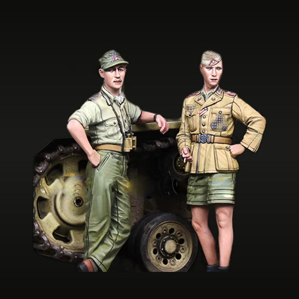 WWII British Tank Officers Tropical & Temperate Dress 1/35 Resin Figure Set