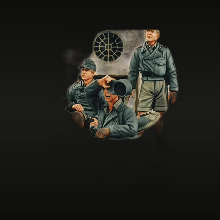 WWII German Panzer Crew Three Figures 1/35 Resin Figure Kit - unpainted resin model kit