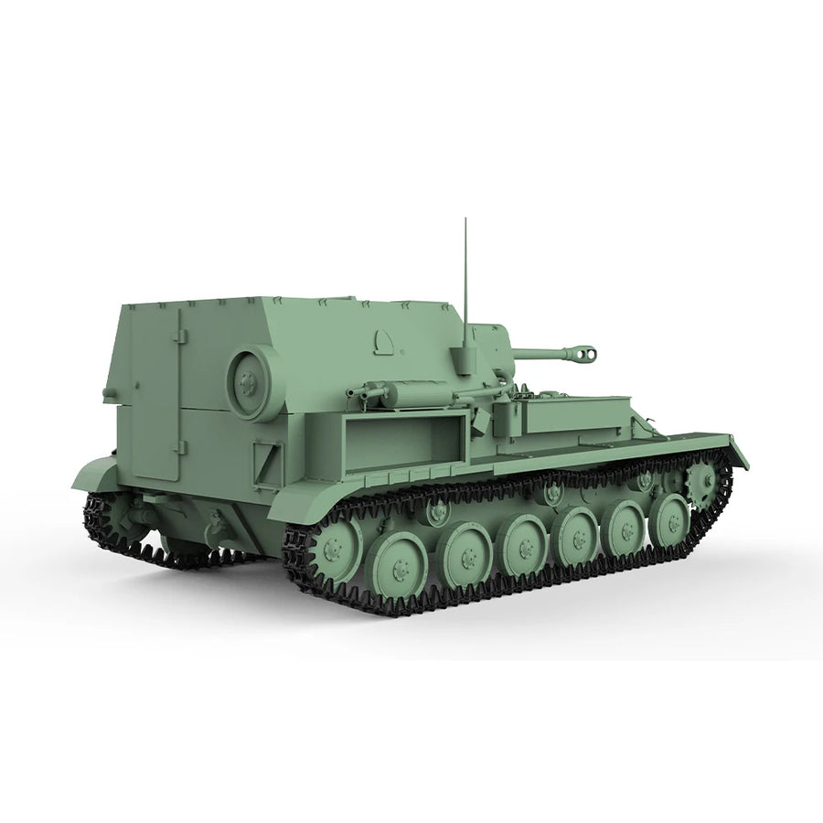 WWII Soviet SU-85B Self-Propelled Gun 1/56 Resin Vehicle Kit - resin model view 3