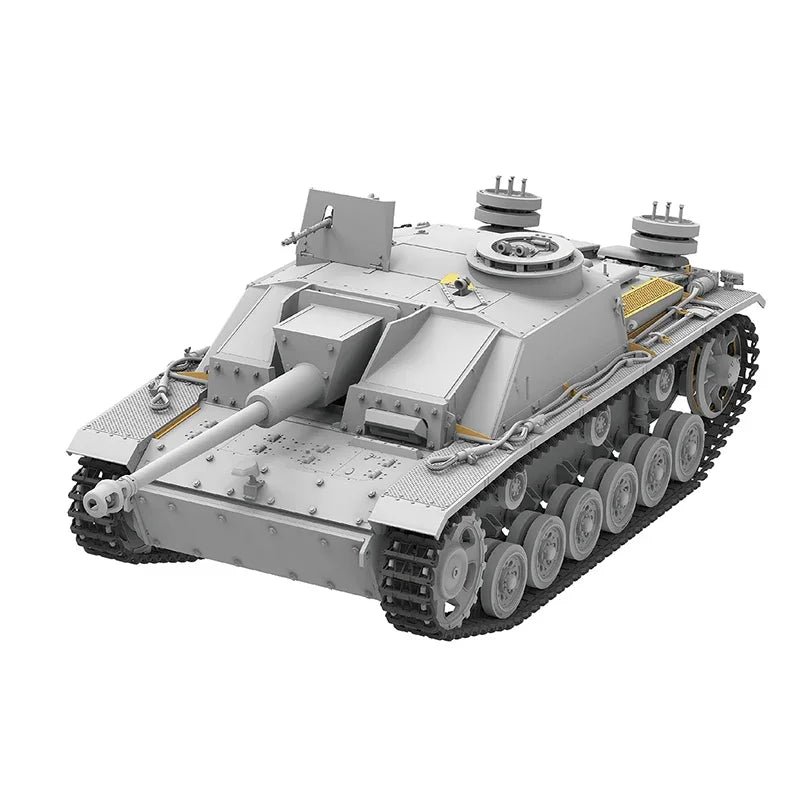 Ryefield Plastic Scale Model Kit 1/35 RM-5069 Stug. III Ausf. G Type Empty Shell Version, for Birthday Toys, Collectible Gifts