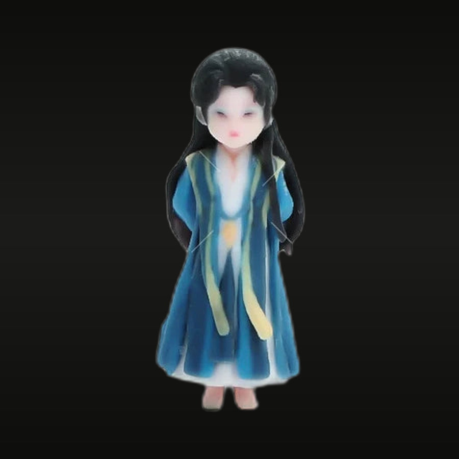 Fantasy Female Immortal Cultivator Blue Robes 1/64 Resin Figure Kit - unpainted resin model kit