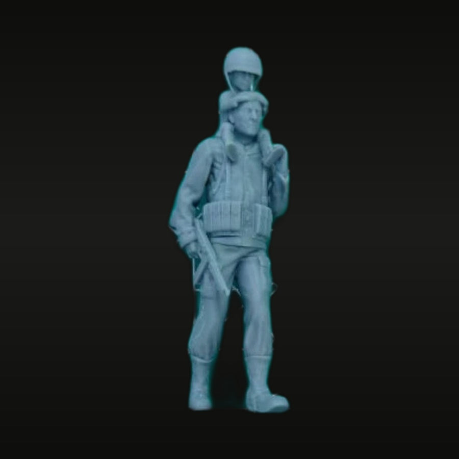 WWII US Soldier Standing at Attention 1/35 Resin Figure Kit - unpainted resin model kit