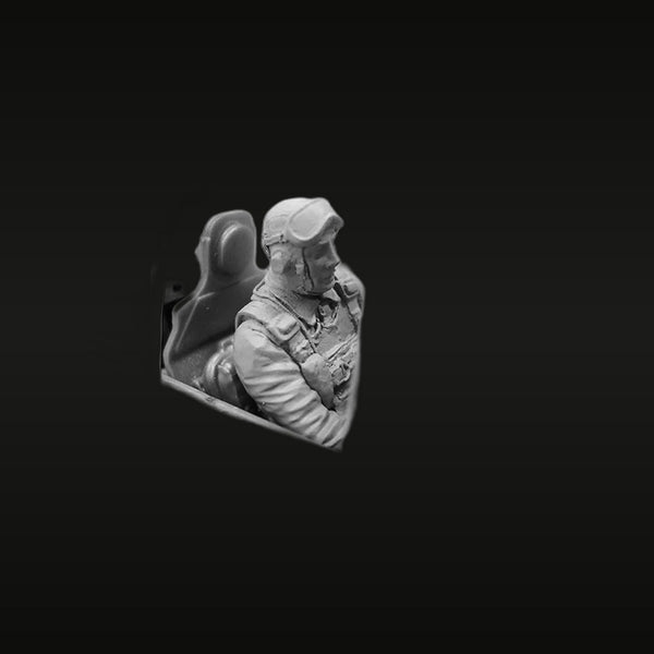 Modern Fighter Pilot in Flight Helmet 1/32 Resin Bust Kit