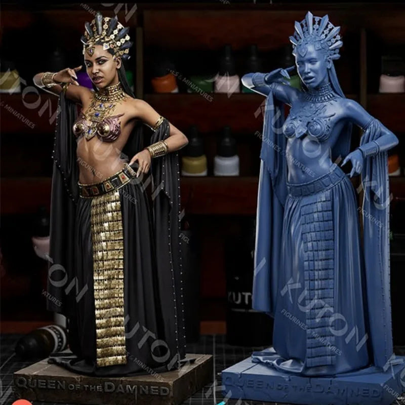 Fantasy Female Figure with Robed Variants and Stone Base 1/24 Resin Kit - resin model view 3