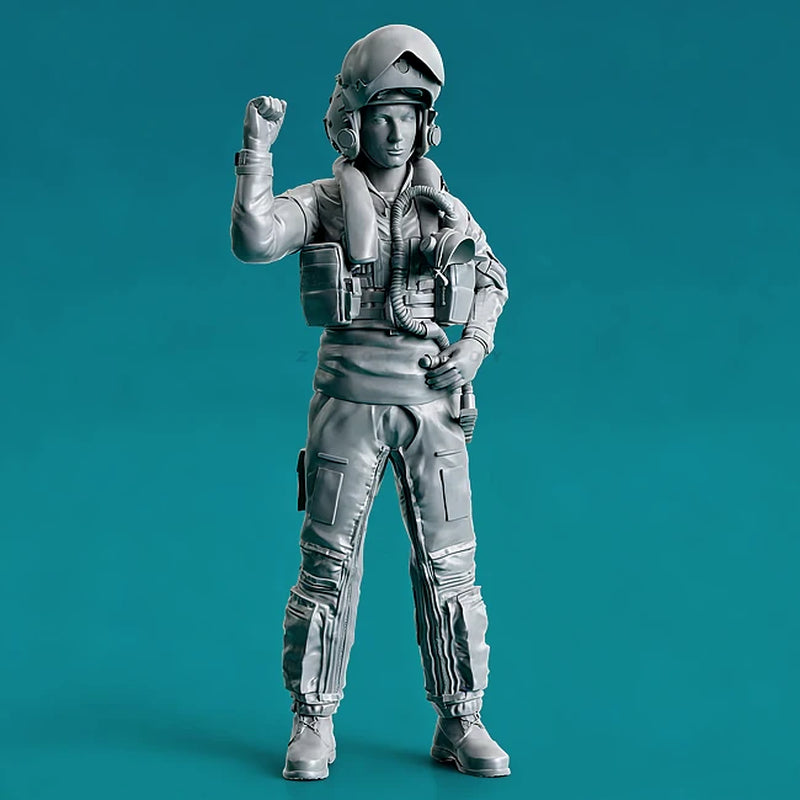 Retro Astronaut Pilot 1/32 Scale Resin Figure Kit - resin model view 2