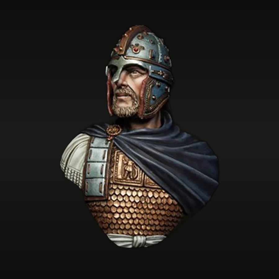 Medieval Knight with Crested Helm 1/10 Scale Resin Bust - unpainted resin model kit