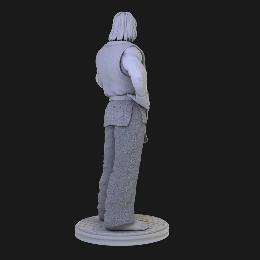 1/24 Resin Figure Unpainted Model Kit, Street Fighter, Ken Challenging, Unassembled and Unpainted GK