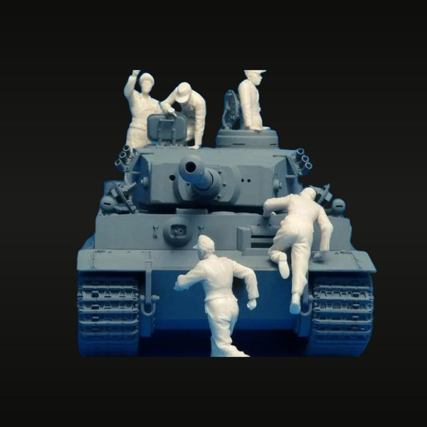 WWII German Tank Crew 5-Figure Set 1/35 Resin Model Kit