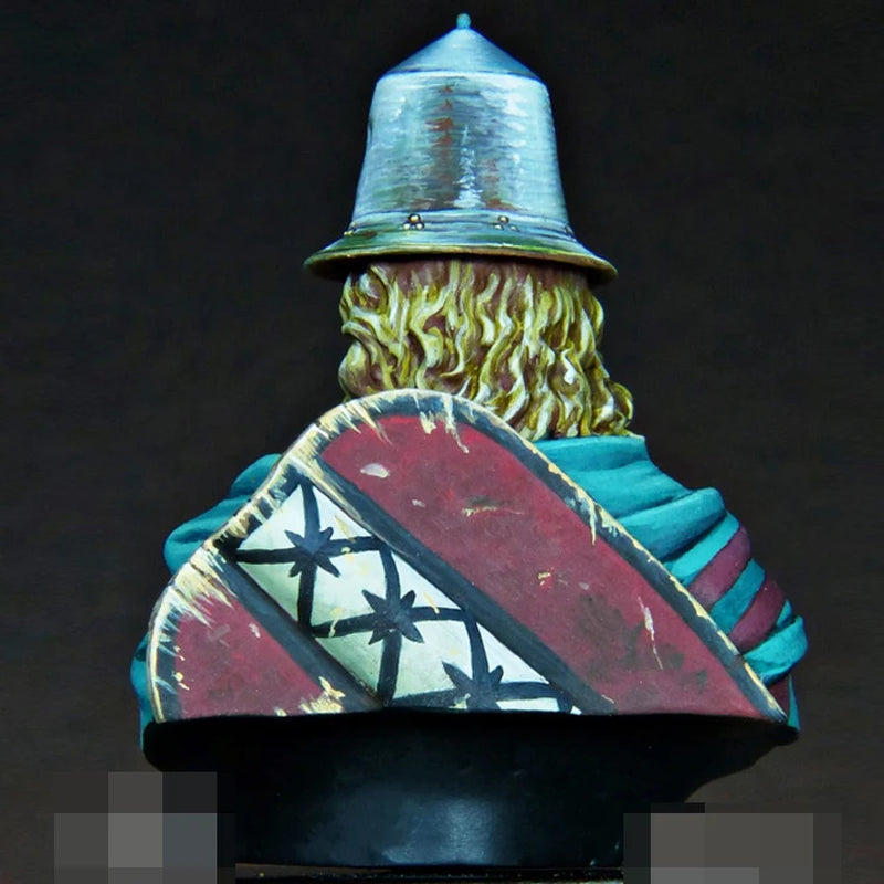 1/16 Resin Model Bust GK, Oeselian Warrior Muhu, 1227, Historical War Theme, Unassembled and Unpainted Kit
