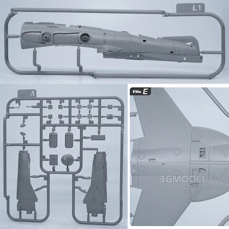 Assembled Aircraft Model Kit D1001 American AV-8B Harrier II plus Attack Aircraft DIY Toy Collection 1/48