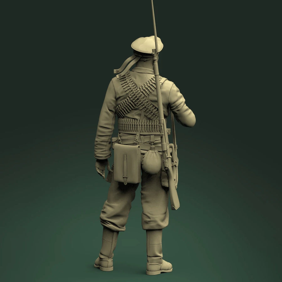 1/35 Resin Figure Unpainted Model Kit, Military Theme, WWII Soldier, Unassembled and Unpainted GK