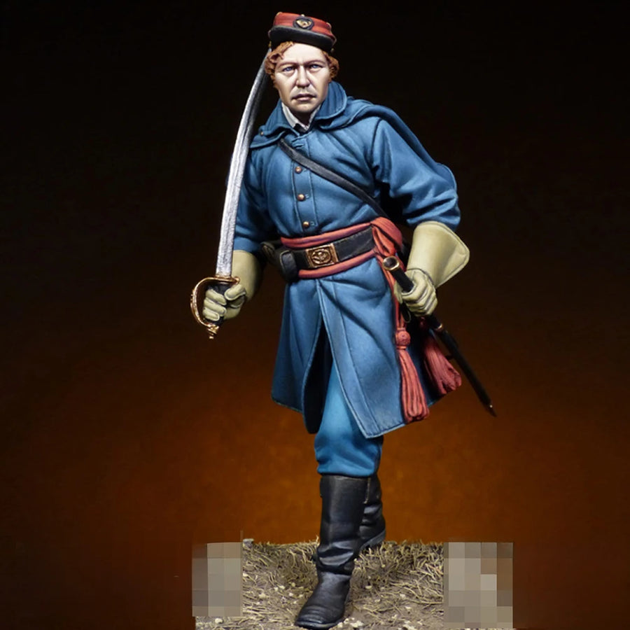 75mm American Civil War Union Officer with Sword (Resin Figure) - unpainted resin model kit