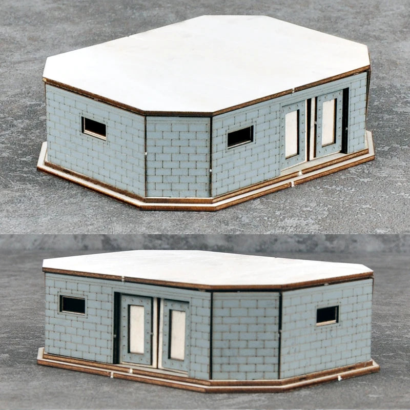 Assembly Architectural Model Sand Table Bunker Pillbox Blockhouse Fort Fortification Building Diorama Scale Model Kit 1/72