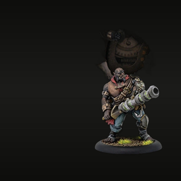 Fantasy Cryx Black Ogrun Smog Belcher with Cannon 28mm Resin Figure Kit