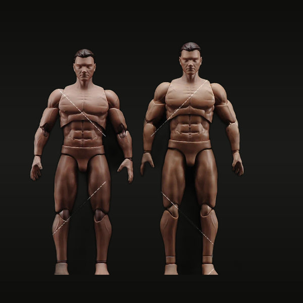 Muscular Male Action Figure Body 1/12 Scale Resin Kit with Articulated Joints